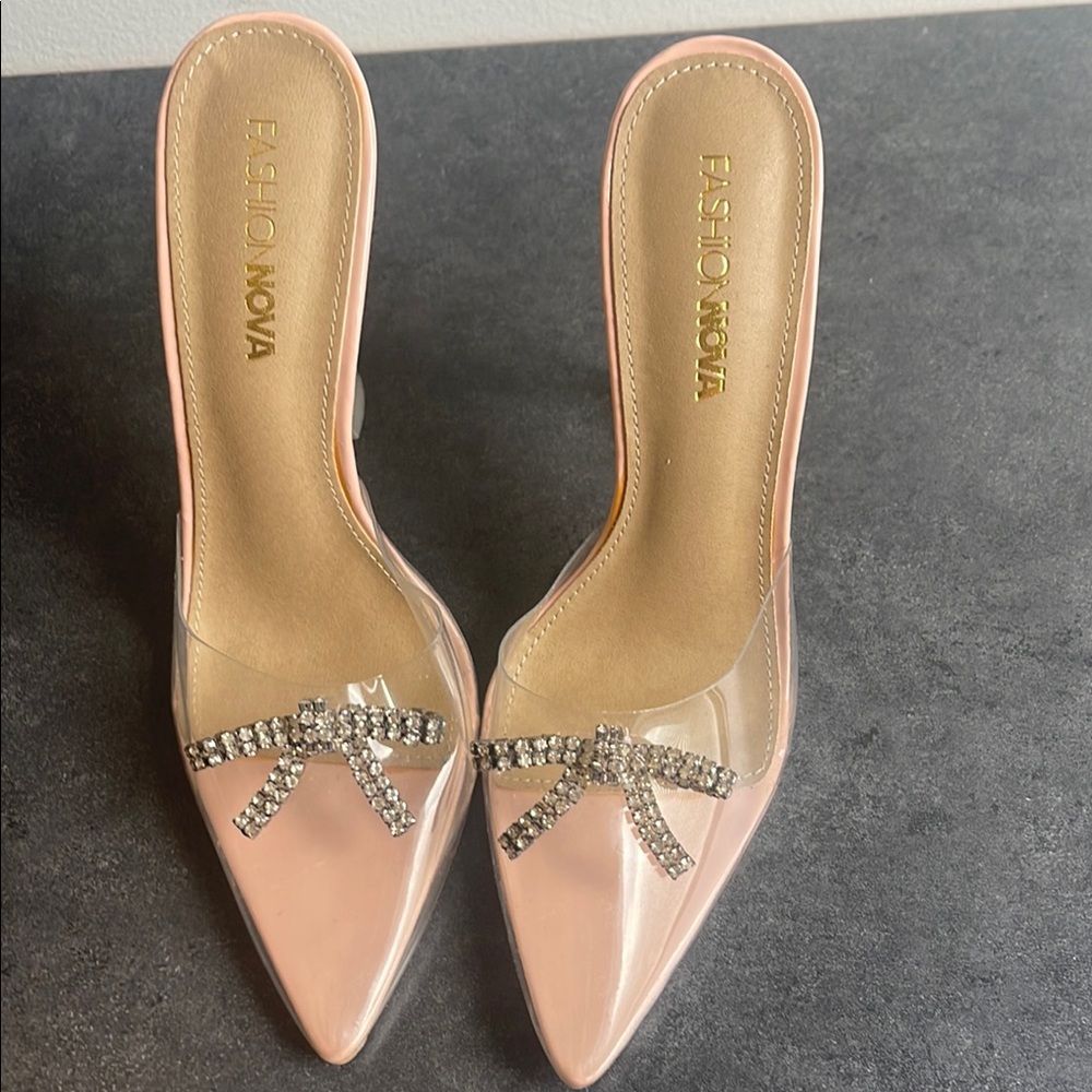 Fashion Nova Pink Women's Shoes with Bow Detail